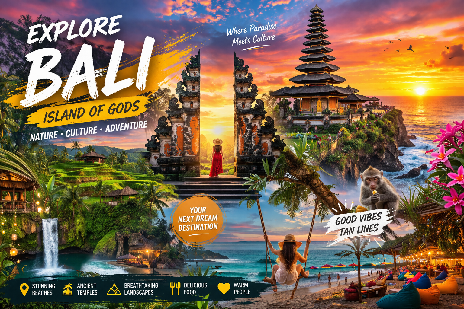 🌴 Bali ভ্রমণ: প্রকৃতি, সংস্কৃতি ও বিলাসবহুল জীবনের স্বর্গীয় অভিজ্ঞতা